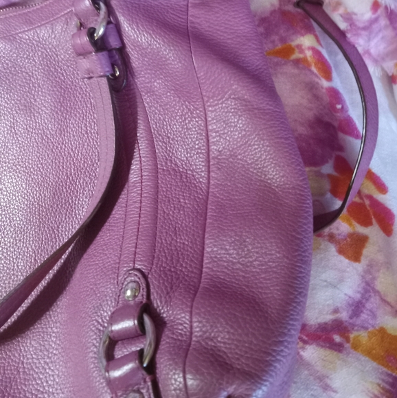 Coach Vintage Alexandra Purple Berry Leather Satchel/Shoulder Bag - Picture 11 of 14
